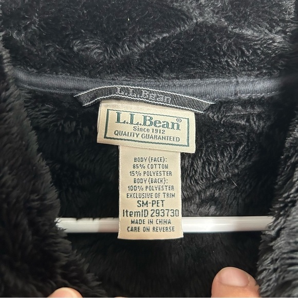 Ll Bean Women’s Faux Fur Lined Quilted Coat Jacket Size Small Petite Black - Picture 2 of 6